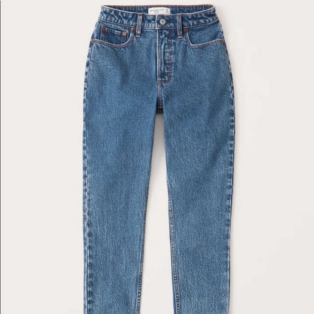 Abercrombie & Fitch Curve Love High Rise Skinny Jeans in Medium Wash